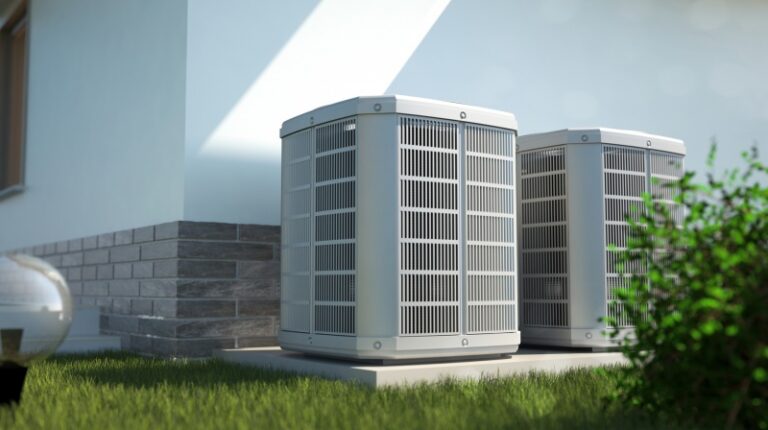 two hvac units outside